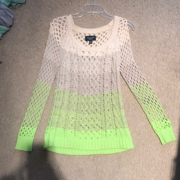 American Eagle green ombré sweater - Picture 1 of 3